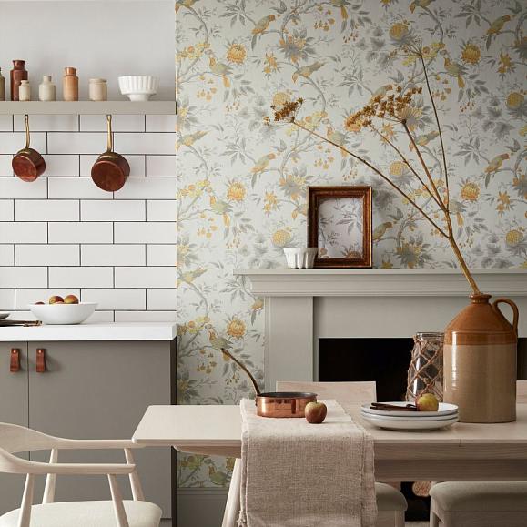 Обои Little Greene Archive Trails II Brooke House 0291BRCINDE фото в интерьере